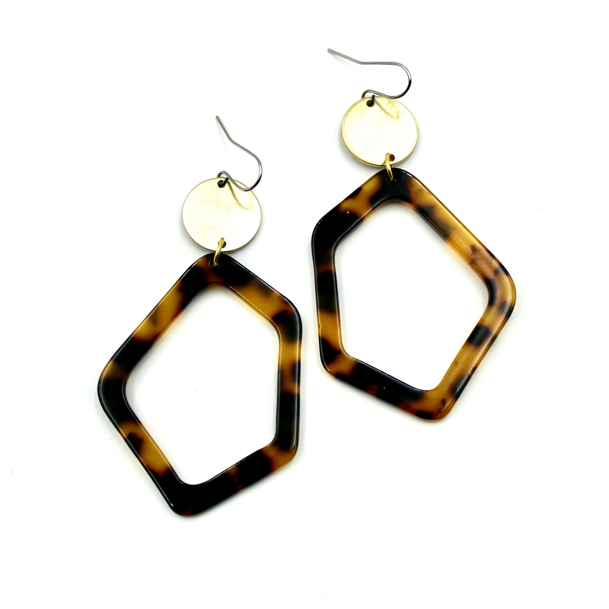 Open Acetate Geometric Earrings