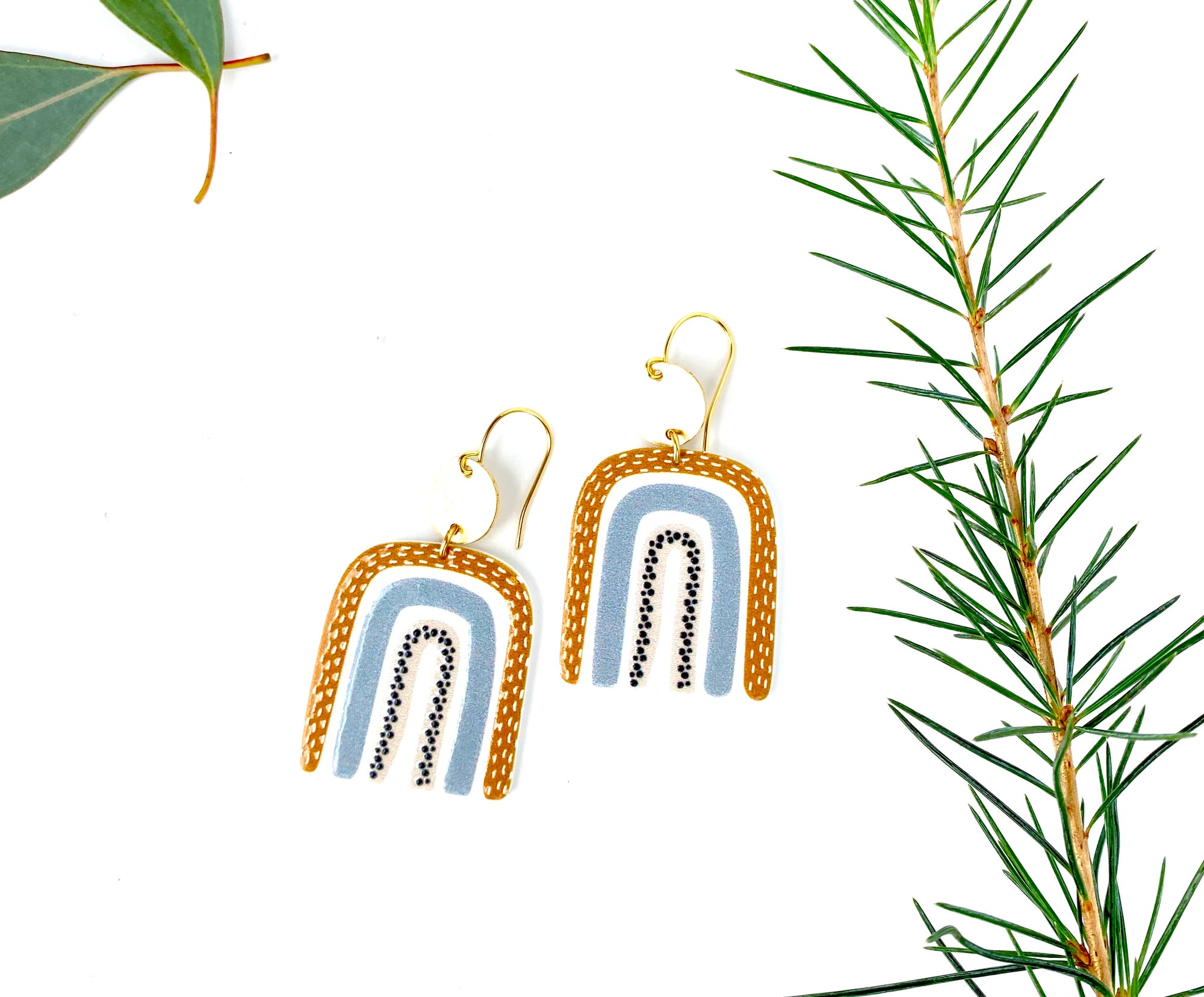 Cannes Acrylic Earring - Rainbows for Fall