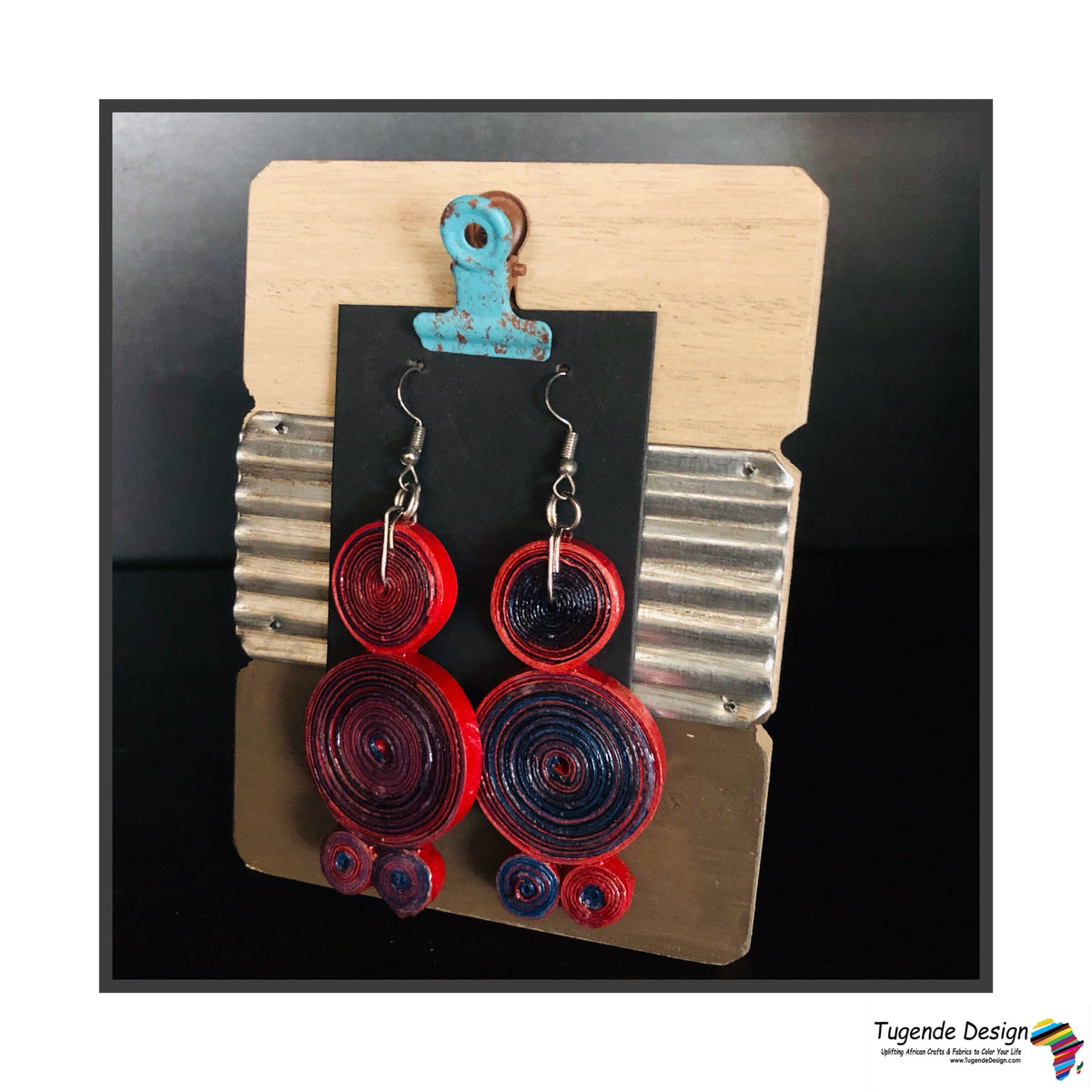Quilled Paper Earrings (Assorted color combinations)