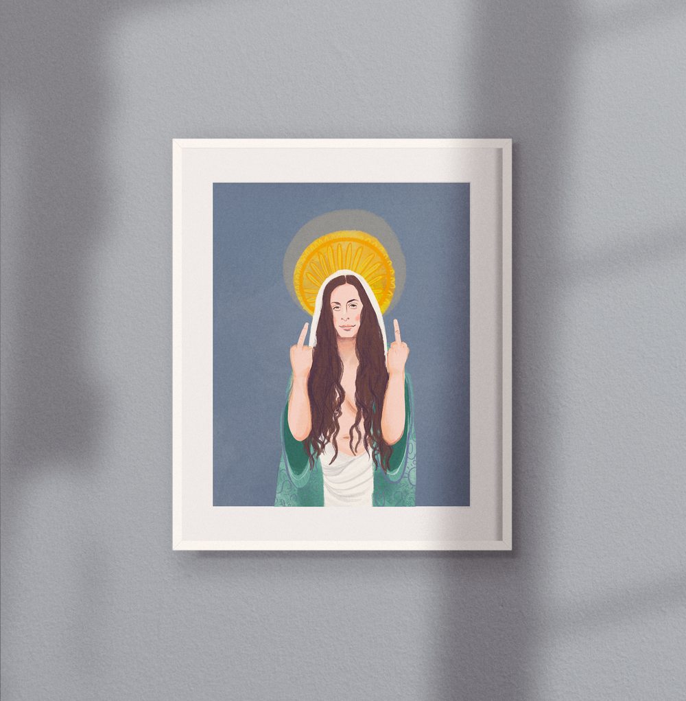 Print - Middle Fingers Up - Alanis Morissette