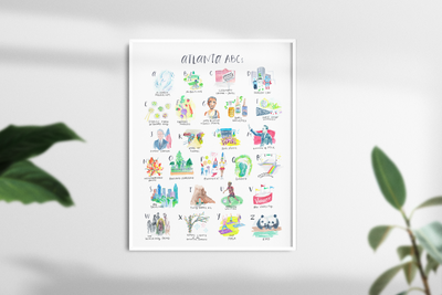 Atlanta ABCs Watercolor Print