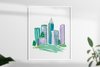 Atlanta Skyline Watercolor Print