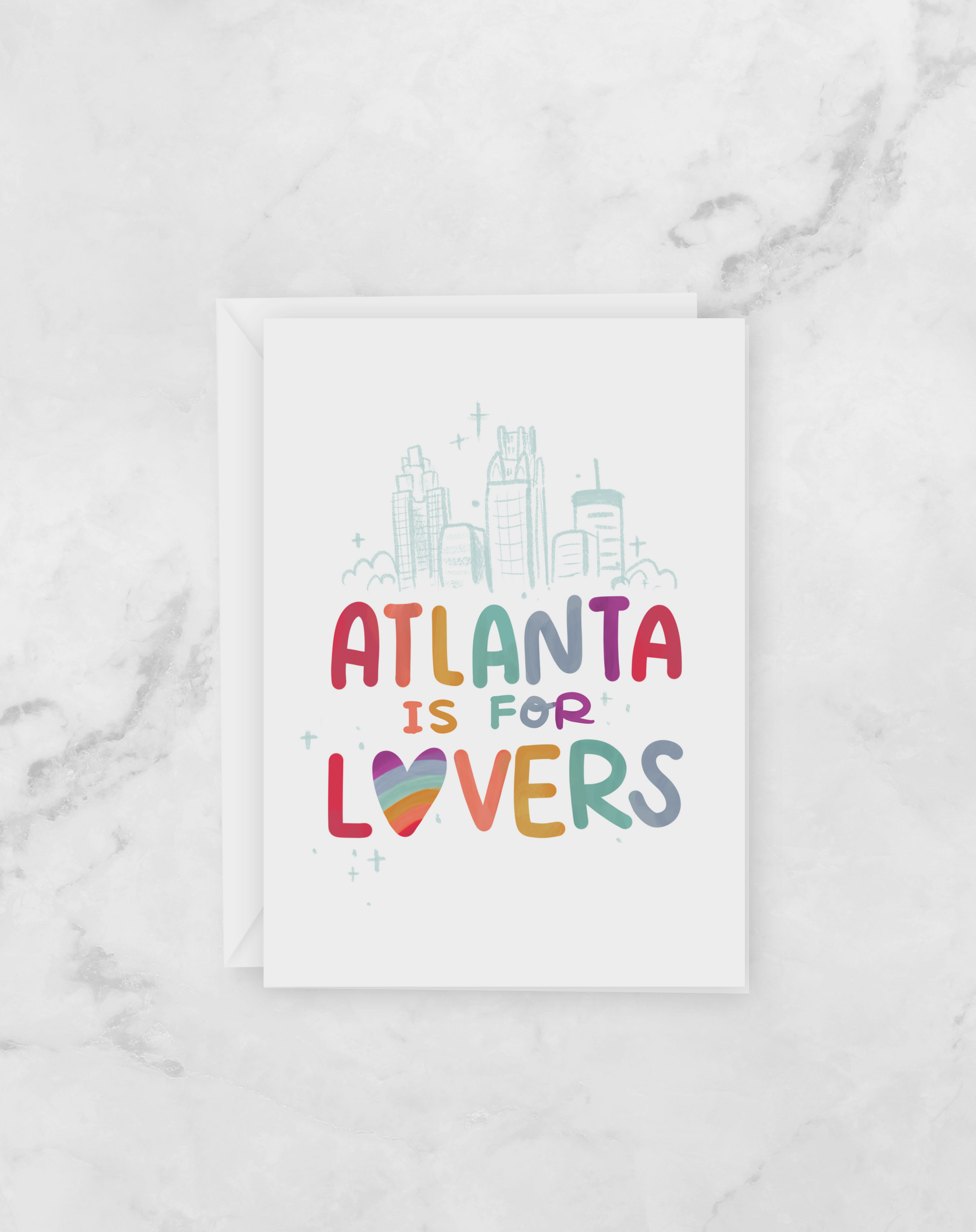 Greeting Card - Atlanta is for (queer) lovers - Local - Peach or Plum