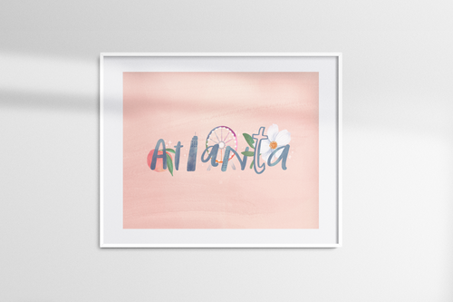 Print - Atlanta Peaches & Skyline