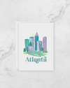 Greeting Card - Atlanta Skyline- Local - Peach or Plum
