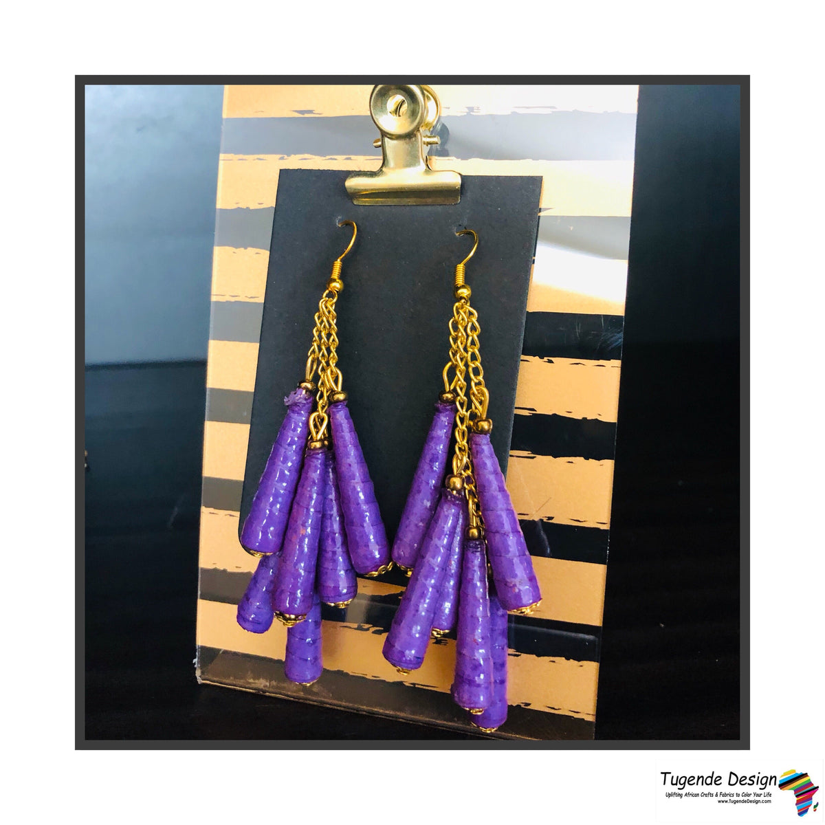 Dangling 6 Cone Bead Earrings (3 colors)