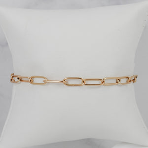 Petite Paperclip Chain Bracelet - gold-filled