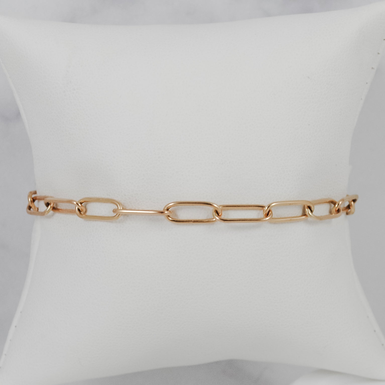 Petite Paperclip Chain Bracelet - gold-filled