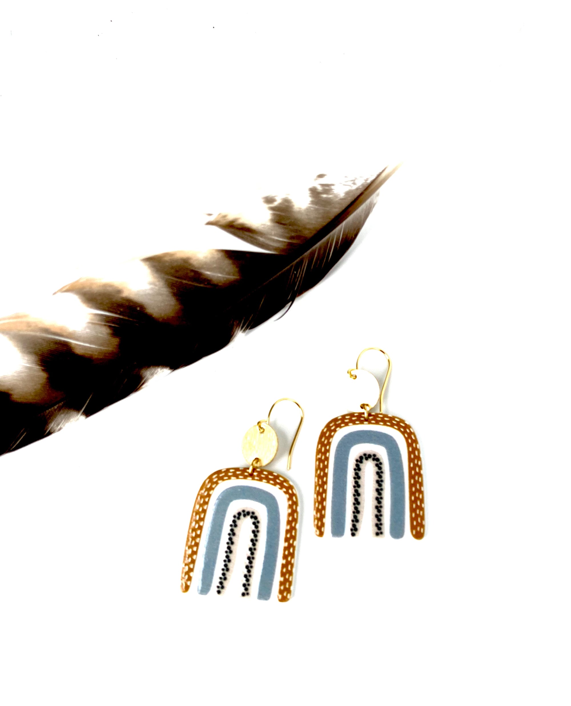 Cannes Acrylic Earring - Rainbows for Fall