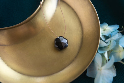 Recharge Sacred Geometry Necklace - Black Spinel