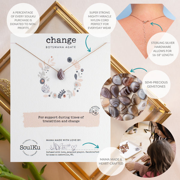 Change Botswana Agate Necklace