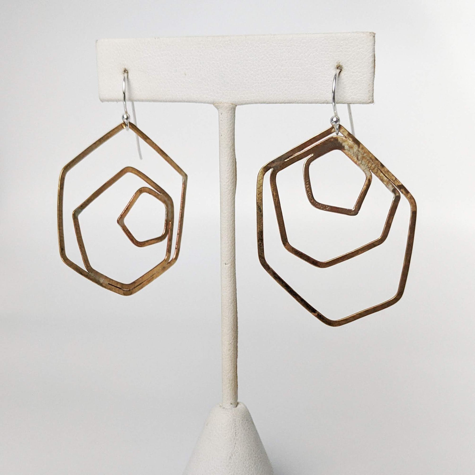 Geometric Rose Earrings
