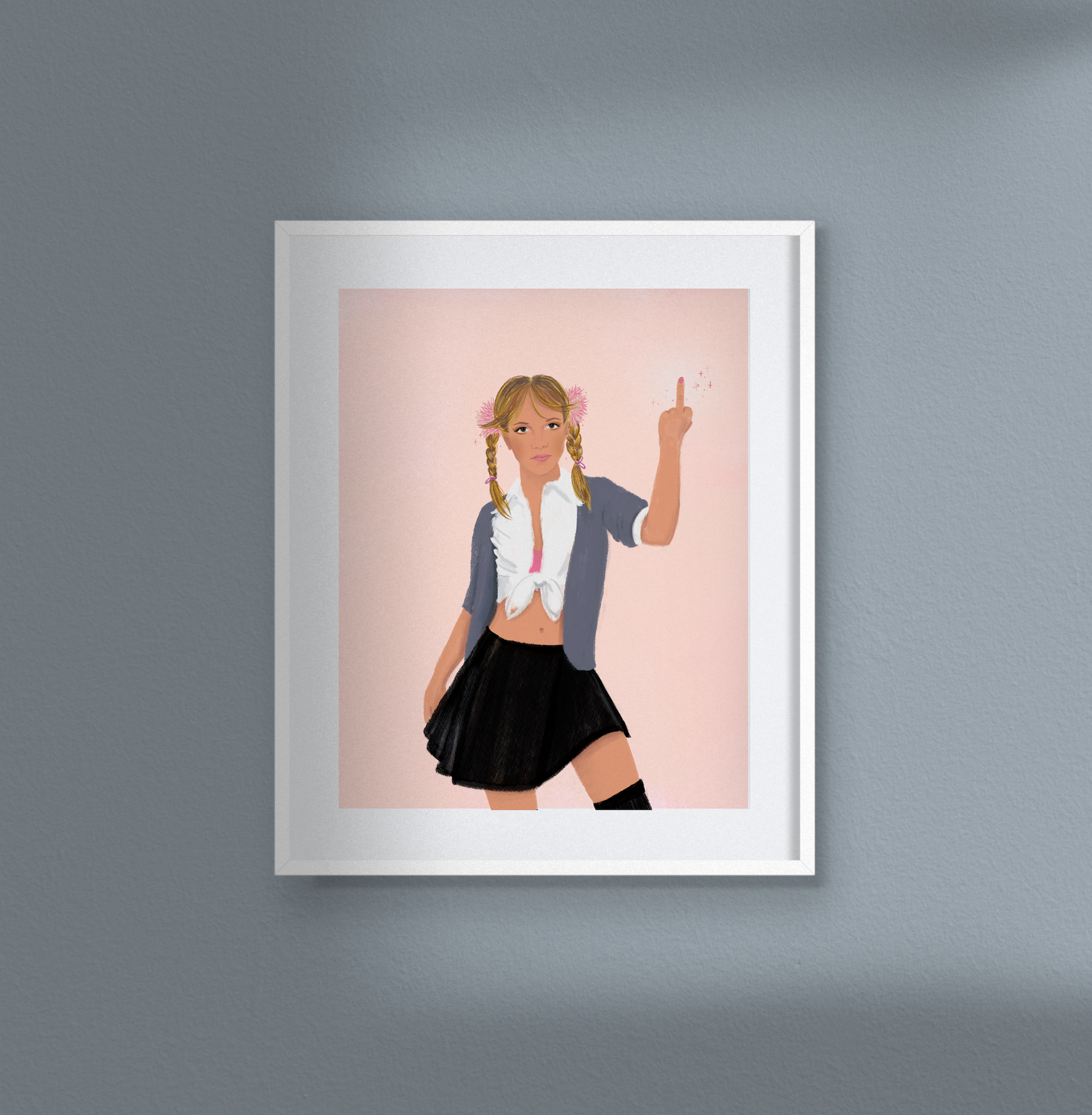 Print - Middle Fingers Up - Britney Spears