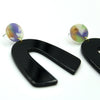 Black & Pastel Arch Earrings