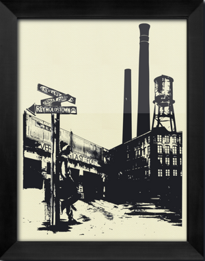 Cabbagetown The Stacks 20x25 Screen-Printed Wall Art