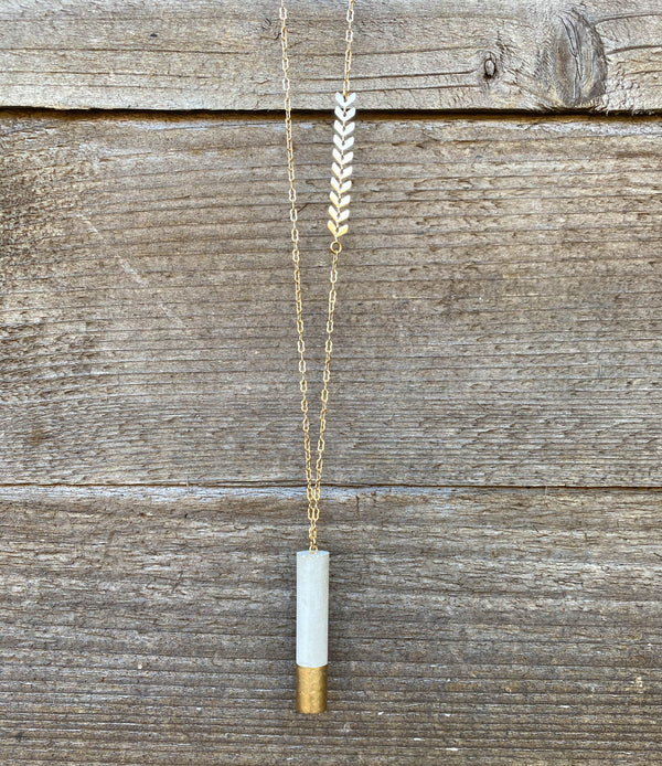 Concrete Cylinder Necklace