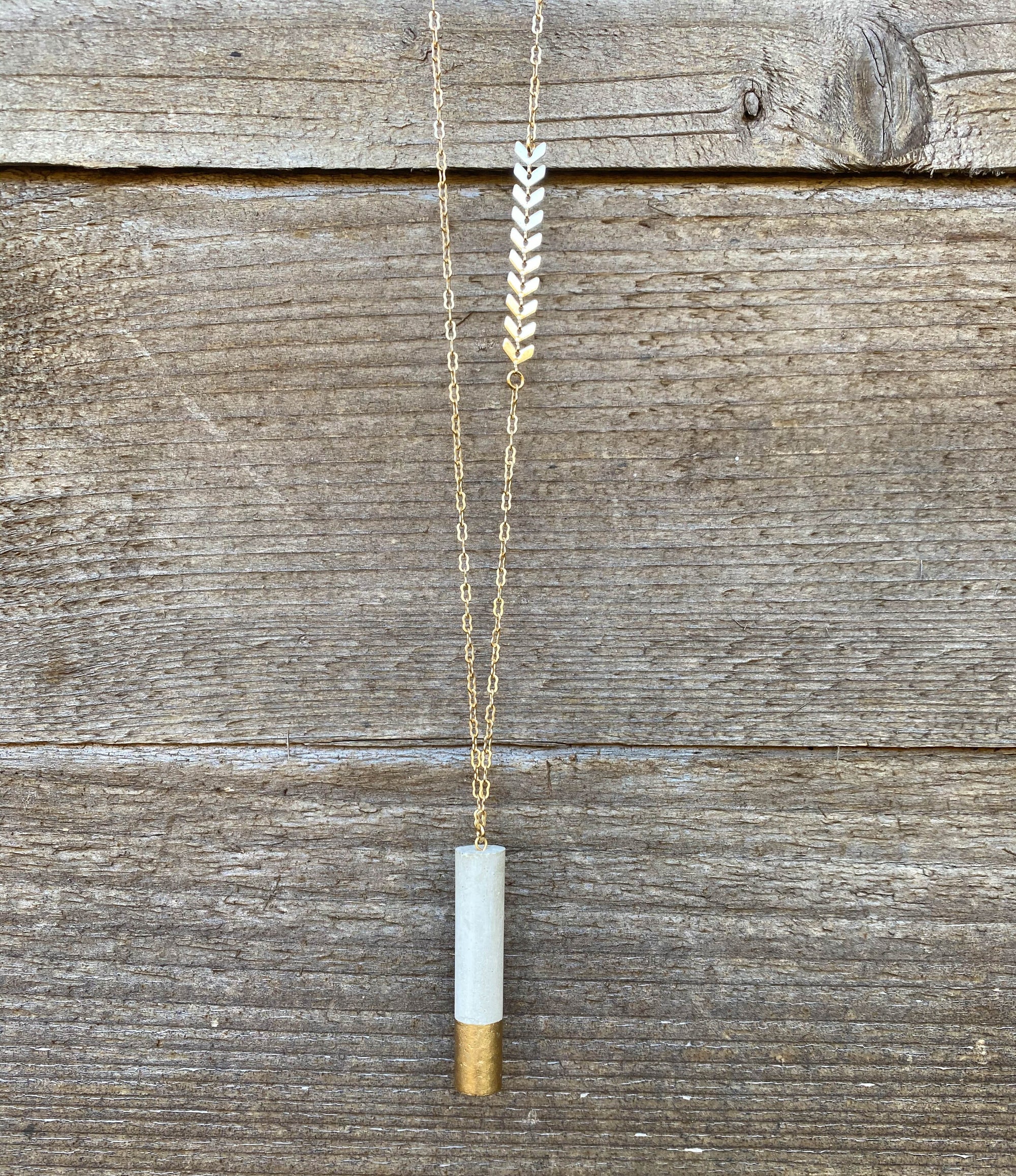 Concrete Cylinder Necklace