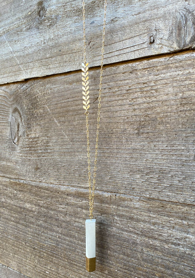 Concrete Geo Twist Necklace