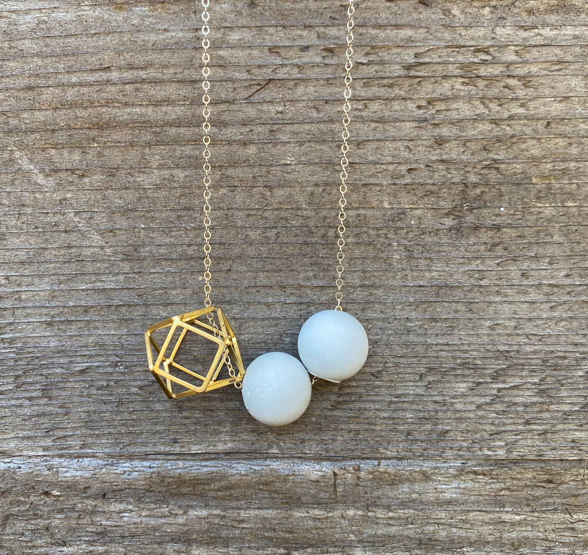 Concrete Geometric Necklace