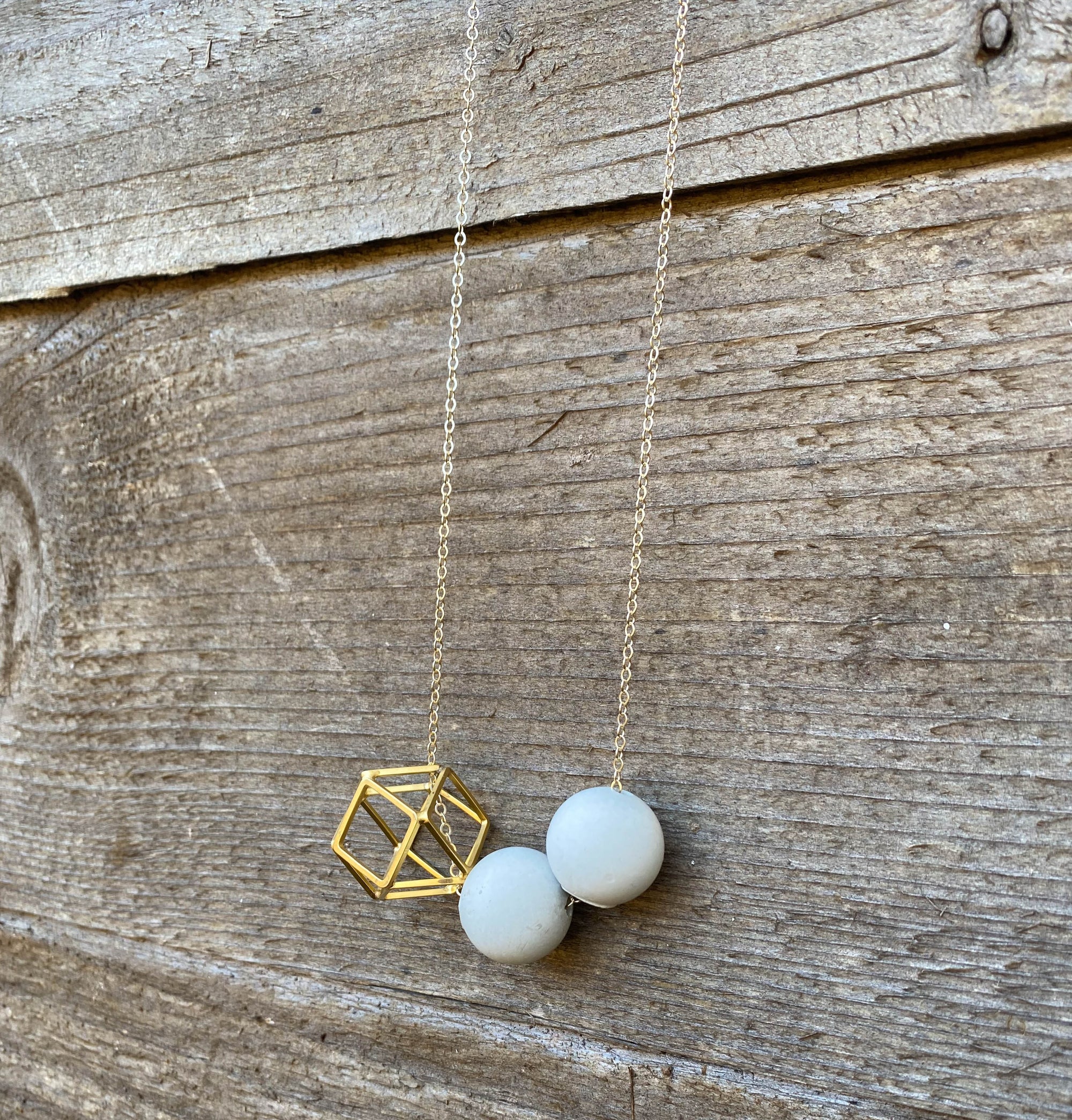 Concrete Geometric Necklace
