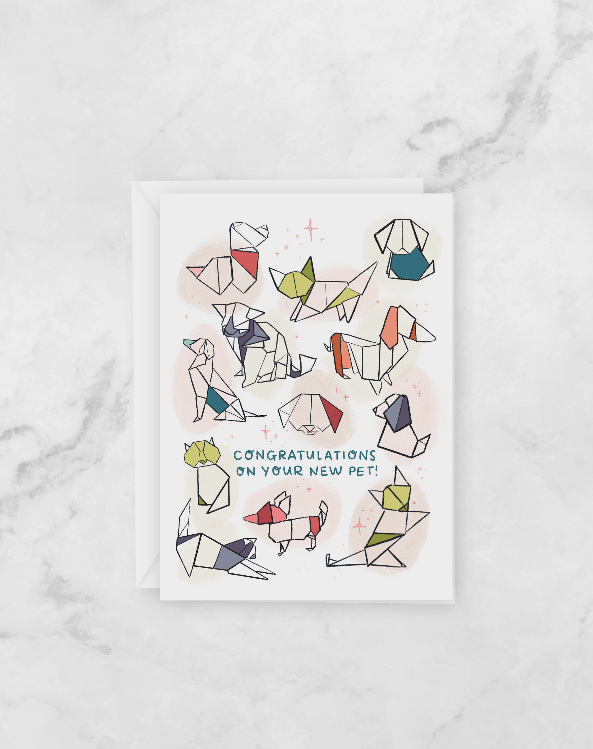 Greeting Card - New Pet Owners - Congrats on your new pet - adopt dog cat puppy fur baby