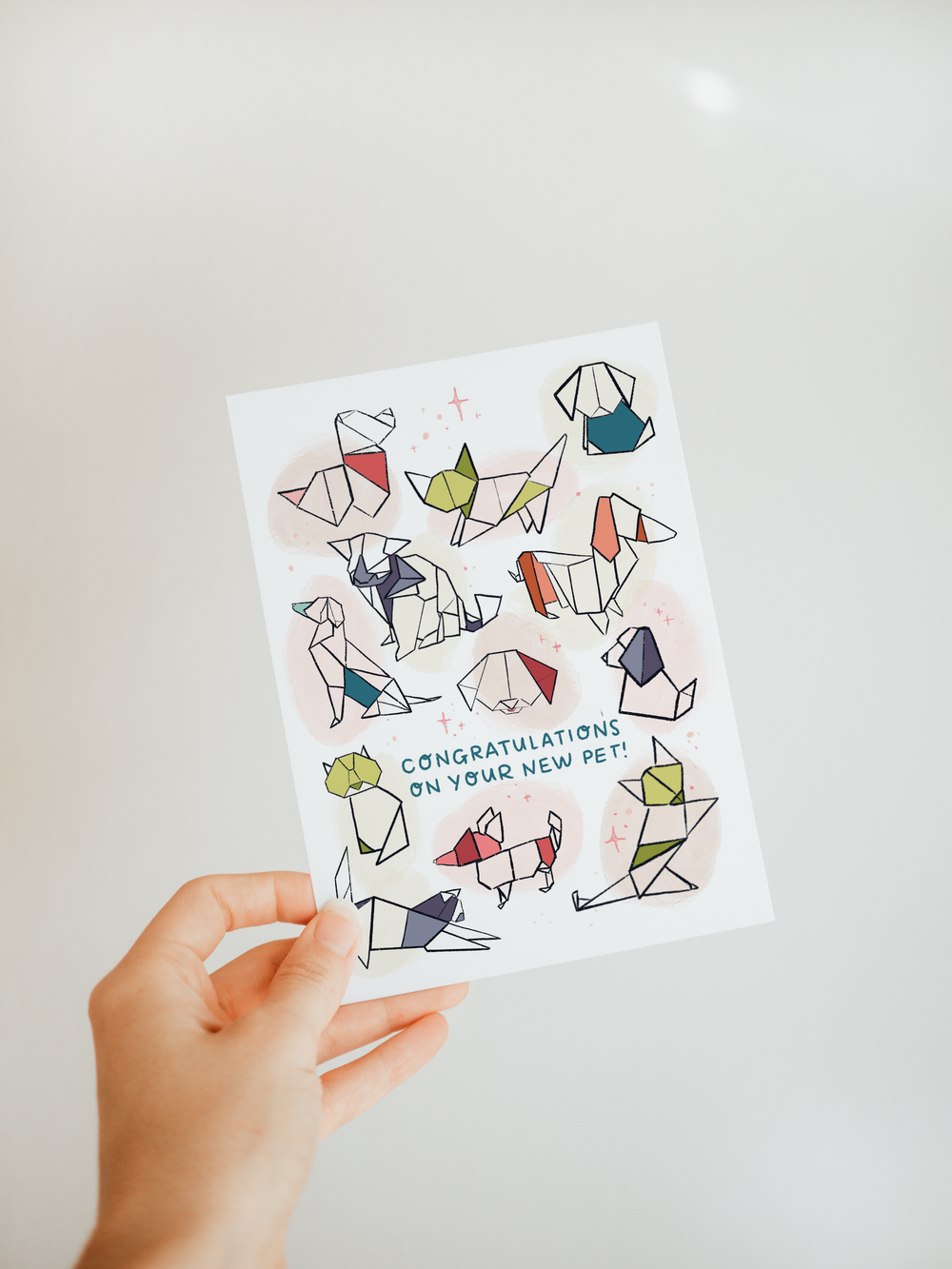 Greeting Card - New Pet Owners - Congrats on your new pet - adopt dog cat puppy fur baby