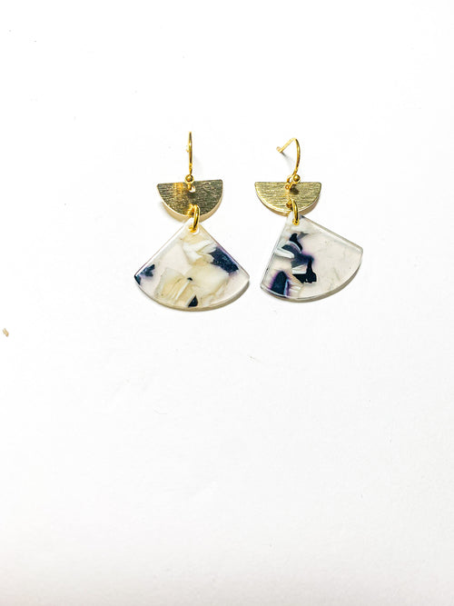 Acrylic Fan earrings