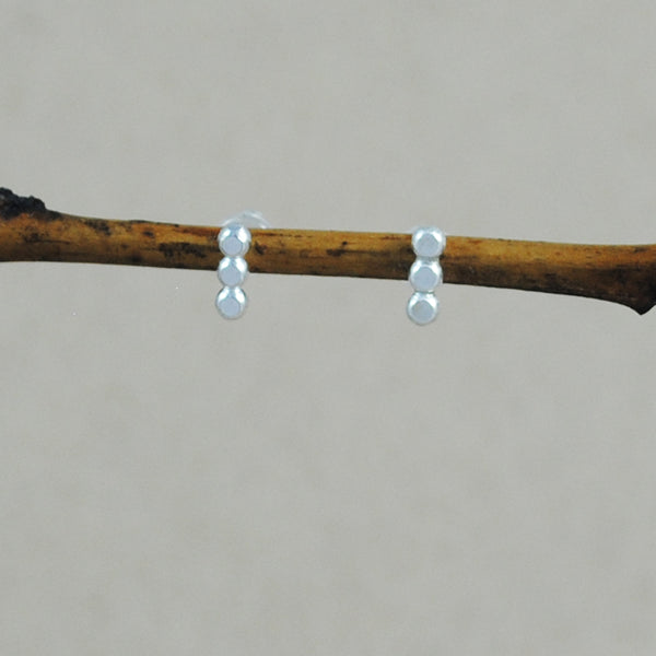Mini Beaded Studs - sterling