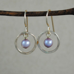 Pearl Halo Earrings - gold-filled
