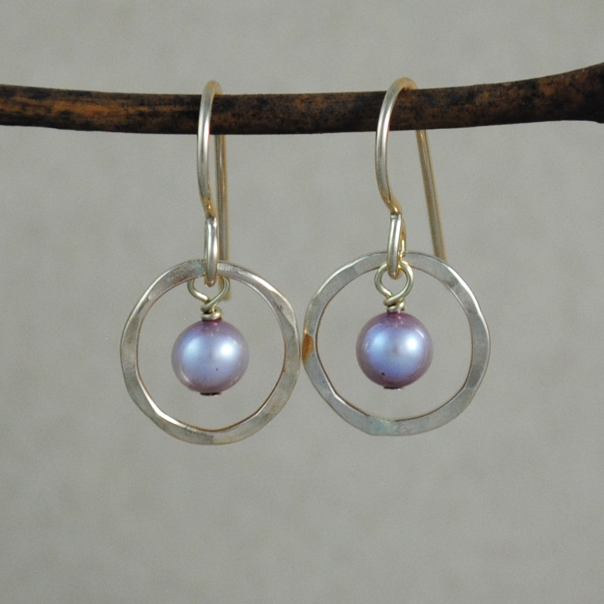 Pearl Halo Earrings - gold-filled