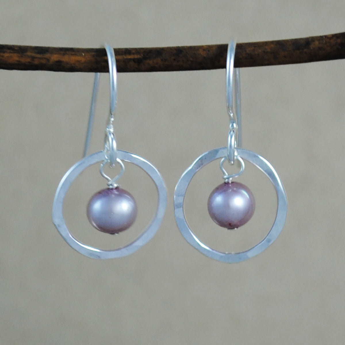 Pearl Halo Earrings - sterling silver