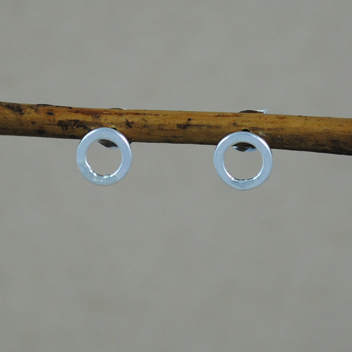 Extra Small Circle Studs - sterling silver