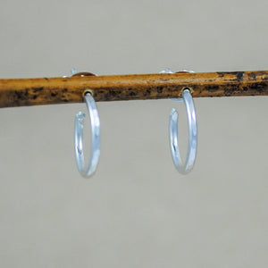 Huggie Hoop Earrings - sterling silver