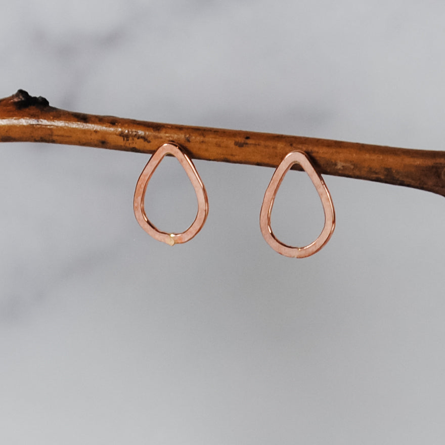 Small Teardrop Studs - gold-filled