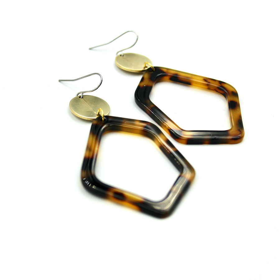 Open Acetate Geometric Earrings