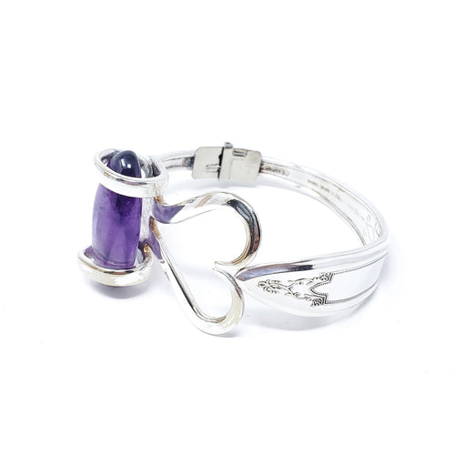 Fork Bracelet with Amethyst Stone