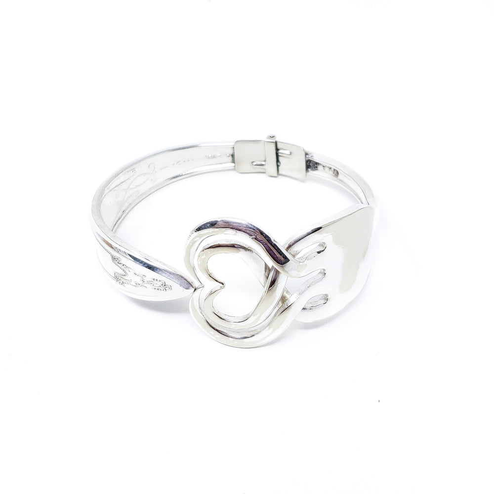 Double Heart Fork Bracelet