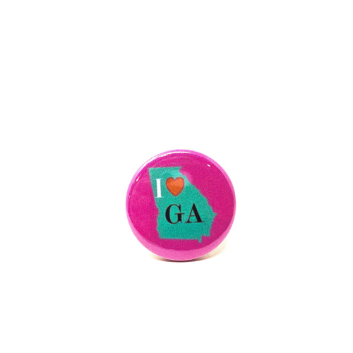 I heart Georgia pink pin