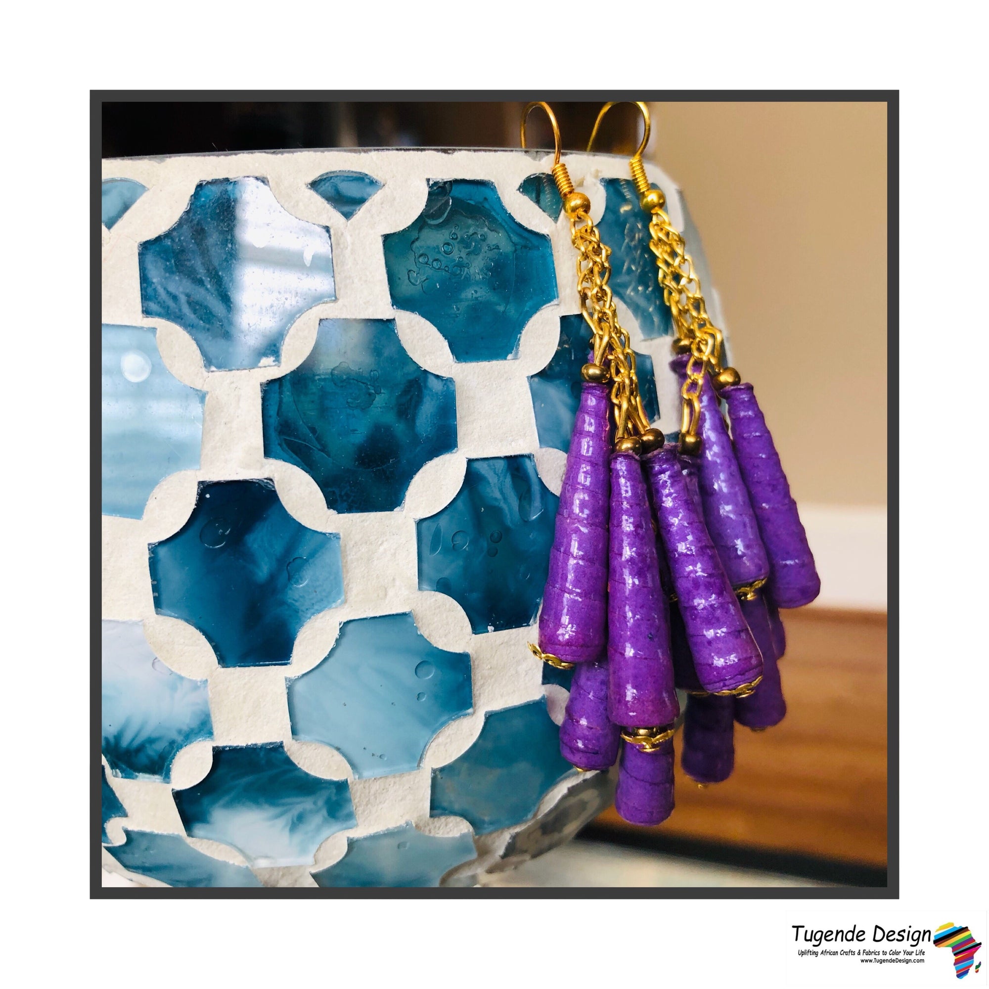 Dangling 6 Cone Bead Earrings (3 colors)