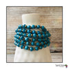 Kyendi Stackable Beaded Stretch Bracelets (Turquoise)