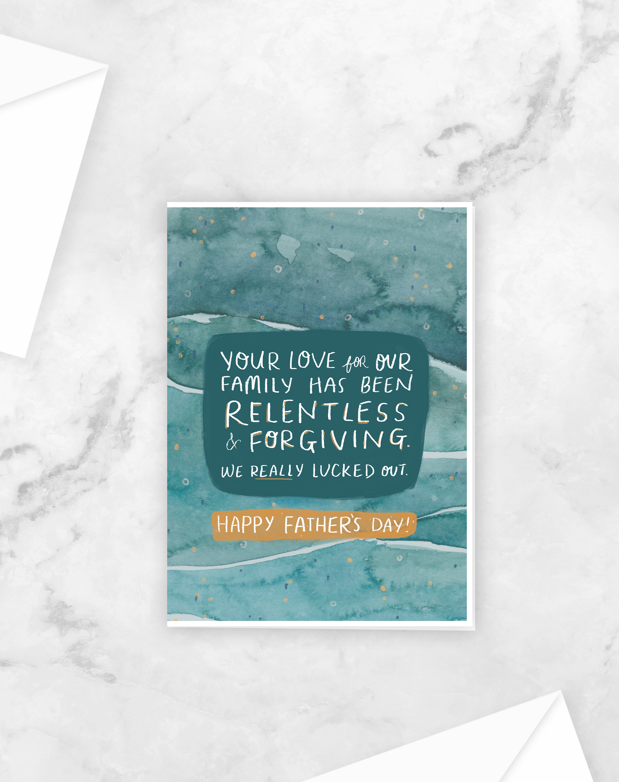 Greeting Card - Father's Day - Your love is relentless & forgiving - Peach or Plum