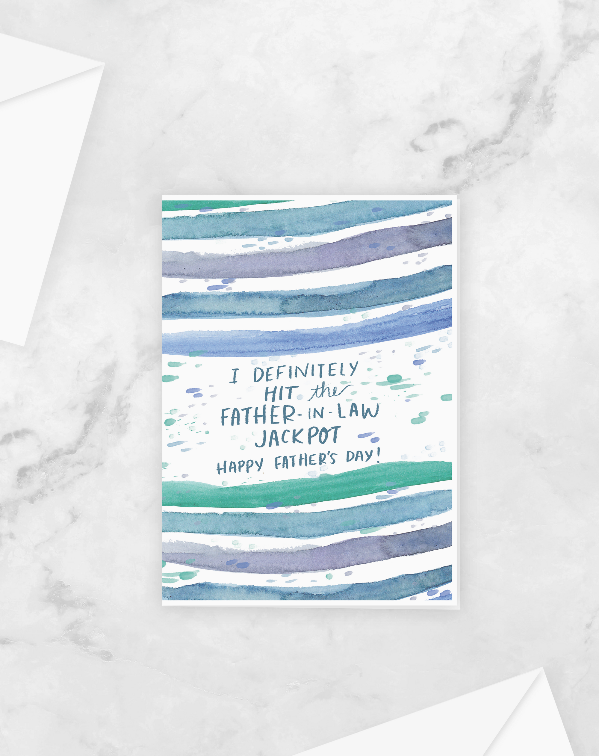 Greeting Card - Father's Day - Father in Law - Peach or Plum