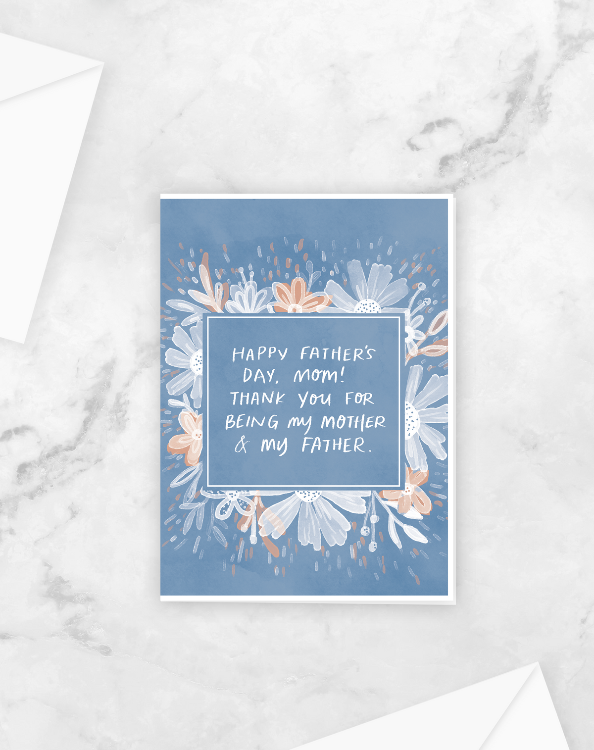 Greeting Card - Father's Day - Single Mom - Peach or Plum