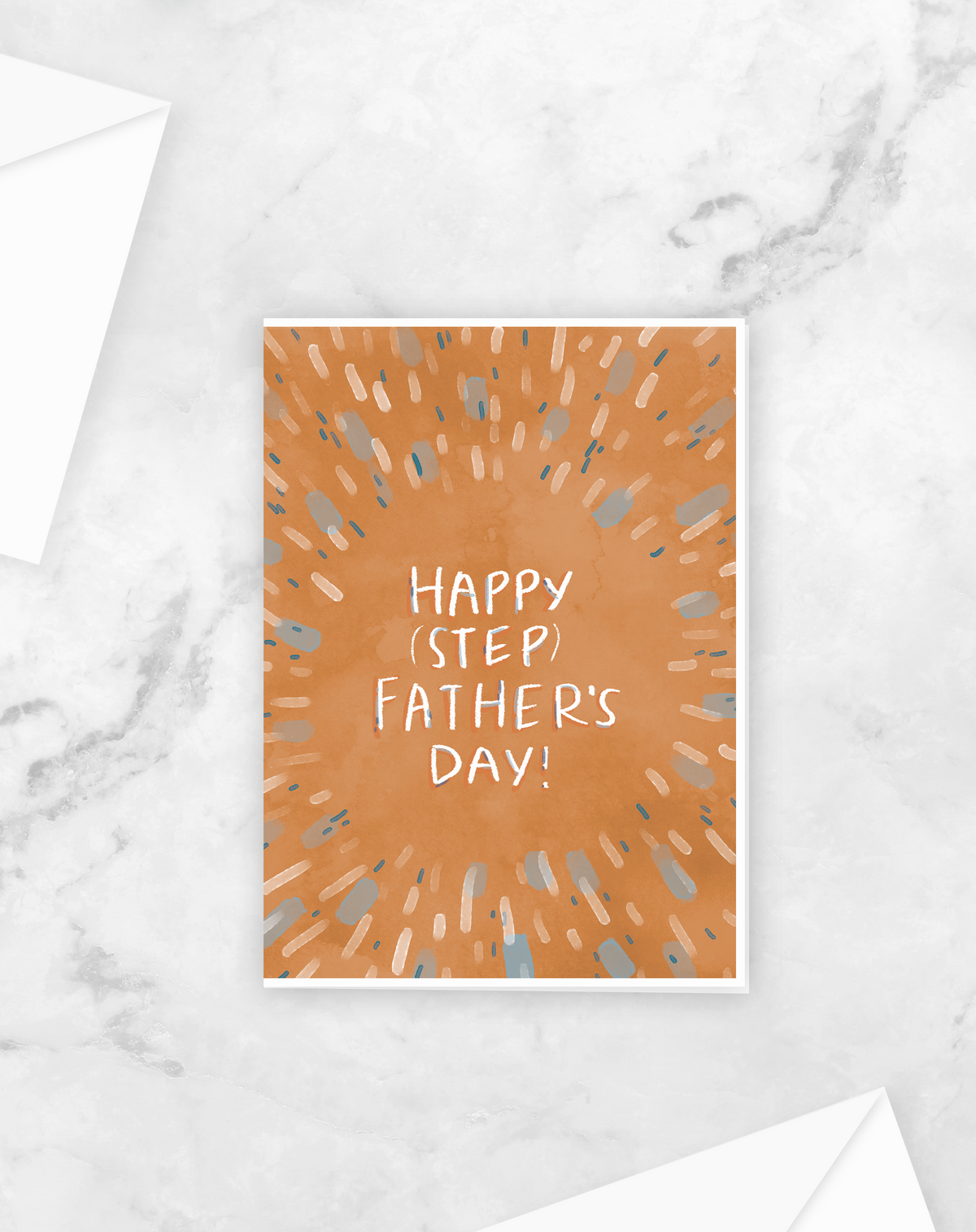 Greeting Card - Father's Day - Stepfather Stepdad - Peach or Plum