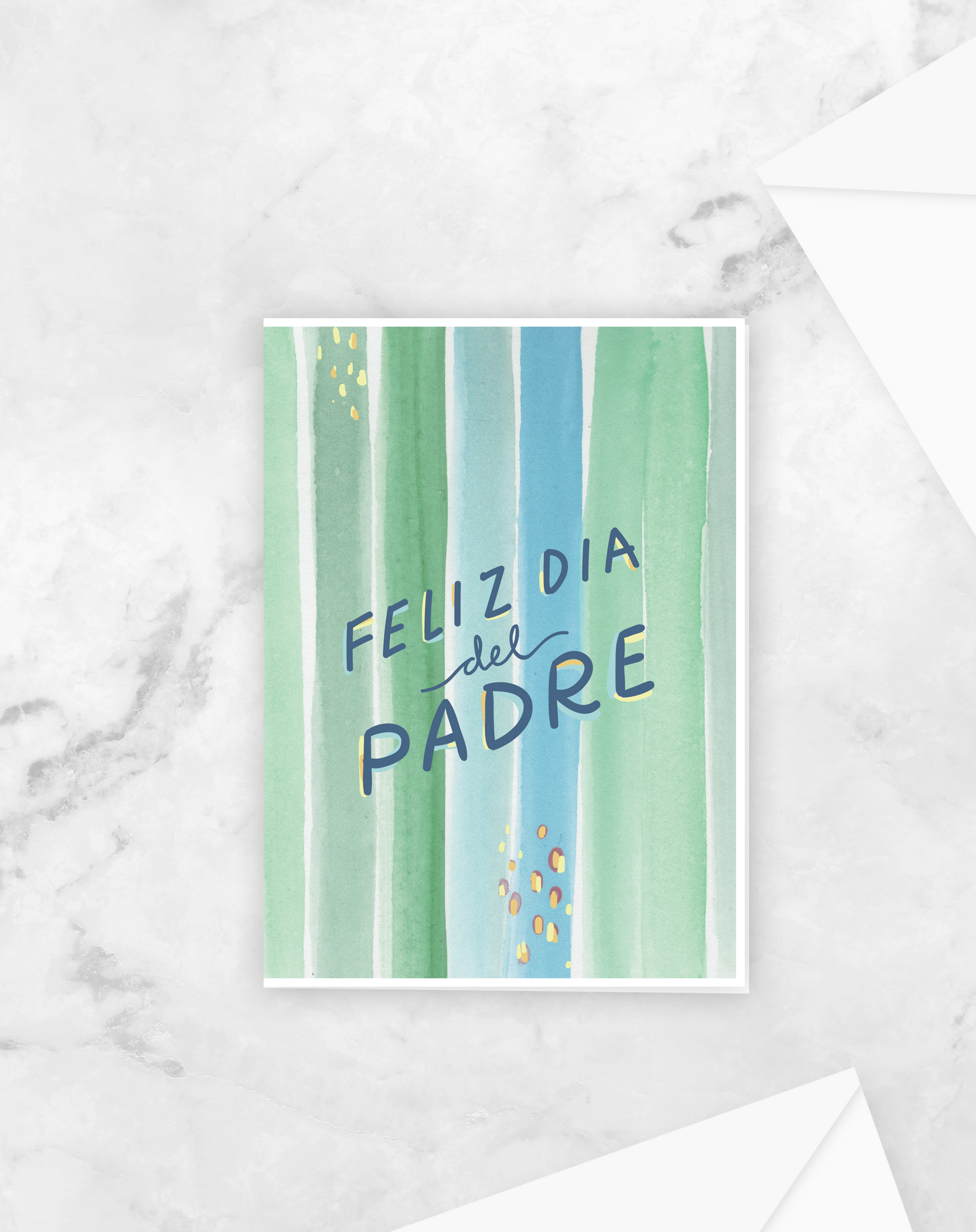 Greeting Card in Spanish - Father's Day Espanol - Feliz dia del Padre - Peach or Plum