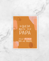 Greeting Card in Spanish - Father's Day for New Dad - Primer dia de los Padres - Peach or Plum