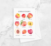 Greeting Card - Georgia Peaches - Local - Peach or Plum