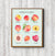 Georgia Peaches Watercolor Print - Black Text