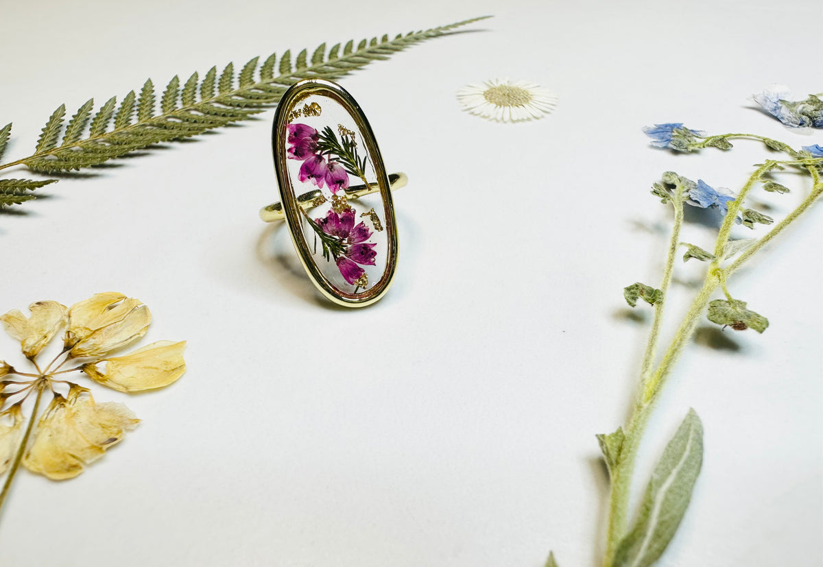 Oval Wildflower Ring