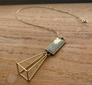 Concrete Mid Century Modern Necklace